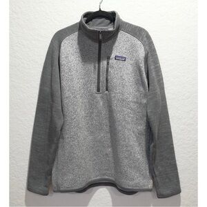 Patagonia Better Sweater 1/4 Zip Pullover Men’s Size L Two Tone Gray NWOT